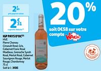 Promoties Igp pays d`oc hve pierre chanau Cinsault Rosé - Rosé wijnen - Geldig van 14/05/2024 tot 19/05/2024 bij Auchan