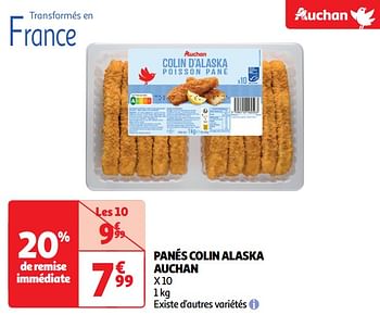 Promoties Panés colin alaska auchan - Huismerk - Auchan - Geldig van 14/05/2024 tot 19/05/2024 bij Auchan