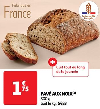 Promoties Pavé aux noix - Huismerk - Auchan - Geldig van 14/05/2024 tot 19/05/2024 bij Auchan