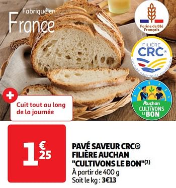 Promoties Pavé saveur crc filière auchan - Huismerk - Auchan - Geldig van 14/05/2024 tot 19/05/2024 bij Auchan