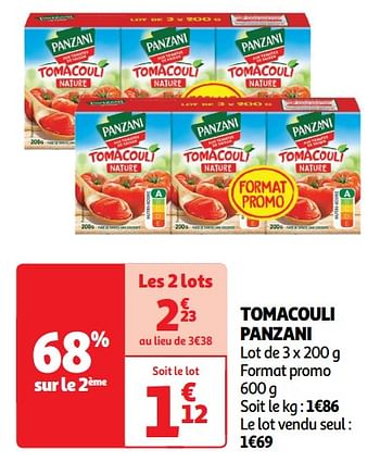 Promoties Tomacouli panzani - Panzani - Geldig van 14/05/2024 tot 19/05/2024 bij Auchan