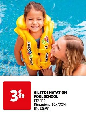 Promoties Gilet de natation pool school - Huismerk - Auchan - Geldig van 14/05/2024 tot 15/07/2024 bij Auchan