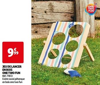 Promoties Jeu de lancer en bois one two fun - One two fun - Geldig van 14/05/2024 tot 15/07/2024 bij Auchan