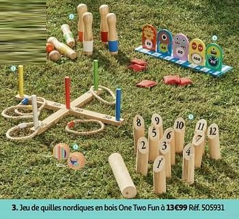 Promoties Jeu de quilles nordiques en bois one two fun - One two fun - Geldig van 14/05/2024 tot 15/07/2024 bij Auchan