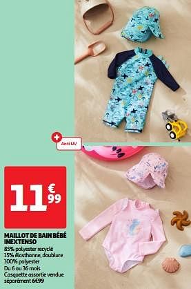 Promoties Maillot de bain bébé inextenso - Inextenso - Geldig van 14/05/2024 tot 15/07/2024 bij Auchan