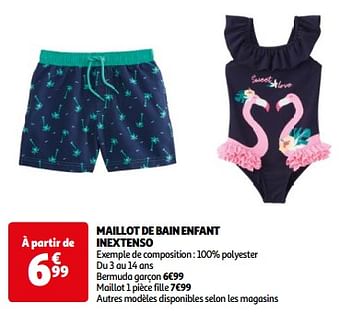 Promoties Maillot de bain enfant inextenso - Inextenso - Geldig van 14/05/2024 tot 15/07/2024 bij Auchan