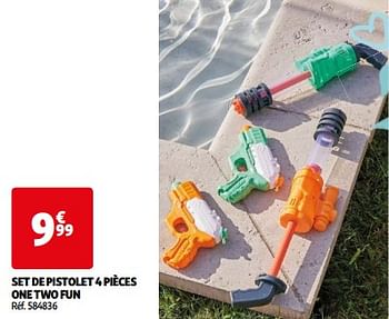 Promoties Set de pistolet 4 pièces one two fun - One two fun - Geldig van 14/05/2024 tot 15/07/2024 bij Auchan