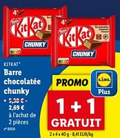 Promotions Barre chocolatée chunky - Nestlé - Valide de 15/05/2024 à 21/05/2024 chez Lidl