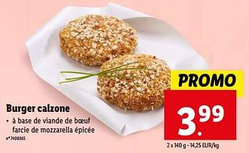 Promotions Burger calzone - Produit maison - Lidl - Valide de 15/05/2024 à 21/05/2024 chez Lidl