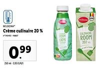 Promotions Crème culinaire 20 % - Milbona - Valide de 15/05/2024 à 21/05/2024 chez Lidl