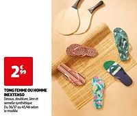 Promoties Tong femme ou homme inextenso - Inextenso - Geldig van 14/05/2024 tot 15/07/2024 bij Auchan