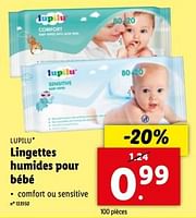 Promotions Lingettes humides pour bébé - Lupilu - Valide de 15/05/2024 à 21/05/2024 chez Lidl