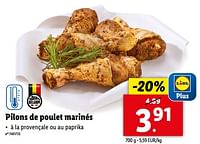 Promotions Pilons de poulet marinés - Produit maison - Lidl - Valide de 15/05/2024 à 21/05/2024 chez Lidl