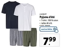 Promotions Pyjama d’été - Livergy - Valide de 15/05/2024 à 21/05/2024 chez Lidl