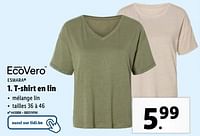 Promotions T-shirt en lin - Esmara - Valide de 15/05/2024 à 21/05/2024 chez Lidl