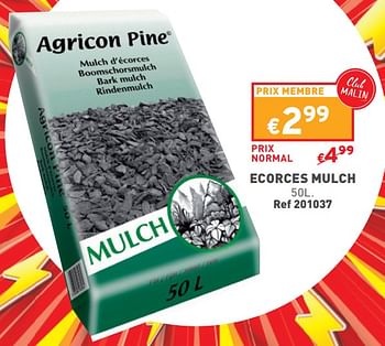 Promotions Ecorces mulch - Agricon - Valide de 15/05/2024 à 19/05/2024 chez Trafic