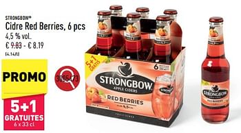 Promotions Cidre red berries - Strongbow - Valide de 20/05/2024 à 26/05/2024 chez Aldi