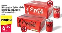 Promotions Minicanettes de coca-cola regular ou zero - Coca Cola - Valide de 20/05/2024 à 26/05/2024 chez Aldi
