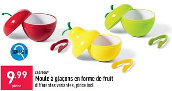 Promotions Moule à glaçons en forme de fruit - Crofton - Valide de 20/05/2024 à 26/05/2024 chez Aldi