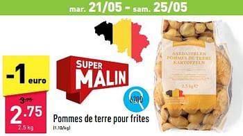Promotions Pommes de terre pour frites - Produit maison - Aldi - Valide de 20/05/2024 à 26/05/2024 chez Aldi