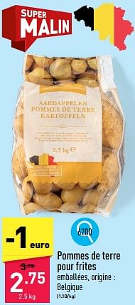 Promotions Pommes de terre pour frites - Produit maison - Aldi - Valide de 20/05/2024 à 26/05/2024 chez Aldi