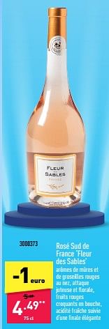 Promoties Rosé sud de france ‘fleur des sables - Rosé wijnen - Geldig van 20/05/2024 tot 26/05/2024 bij Aldi