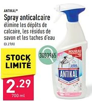Promotions Spray anticalcaire - Antikal - Valide de 20/05/2024 à 26/05/2024 chez Aldi