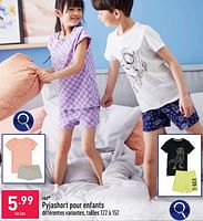 Promotions Pyjashort pour enfants - L&D - Valide de 20/05/2024 à 26/05/2024 chez Aldi