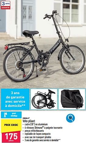 Promotions Vélo pliant - FORMULA - Valide de 20/05/2024 à 26/05/2024 chez Aldi