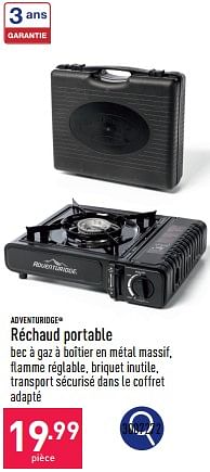 Promoties Réchaud portable - Adventuridge - Geldig van 20/05/2024 tot 26/05/2024 bij Aldi
