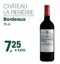 Château la pierièrre bordeaux-Rode wijnen