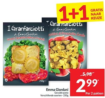 Promoties Emma giordani gevulde pasta - Emma Giordani - Geldig van 14/05/2024 tot 20/05/2024 bij Intermarche