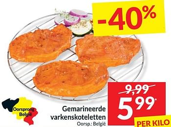 Promoties Gemarineerde varkenskoteletten - Huismerk - Intermarche - Geldig van 14/05/2024 tot 20/05/2024 bij Intermarche