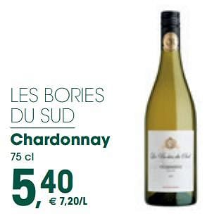 Promoties Les bories du sud chardonnay - Witte wijnen - Geldig van 10/05/2024 tot 19/05/2024 bij Prik & Tik
