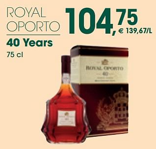 Promoties Royal oporto 40 years - Royal Oporto - Geldig van 10/05/2024 tot 19/05/2024 bij Prik & Tik