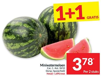 Promoties Miniwatermeloen - Huismerk - Intermarche - Geldig van 14/05/2024 tot 20/05/2024 bij Intermarche