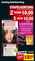 Promotions Casting haarkleuring donkerbruin - L'Oreal Paris - Valide de 14/05/2024 à 26/05/2024 chez Kruidvat