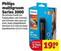 Promotions Philips multigroom series 3000 - Philips - Valide de 14/05/2024 à 26/05/2024 chez Kruidvat