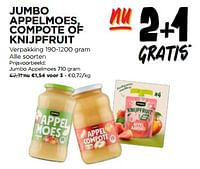 Promoties Jumbo appelmoes - Huismerk - Jumbo - Geldig van 15/05/2024 tot 21/05/2024 bij Jumbo