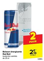 Promotions Boisson énergisante red bull - Red Bull - Valide de 15/05/2024 à 27/05/2024 chez Carrefour