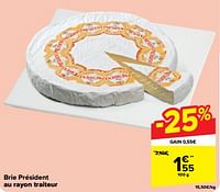 Promotions Brie président - Président - Valide de 15/05/2024 à 27/05/2024 chez Carrefour