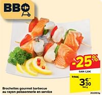 Promotions Brochettes gourmet barbecue - Produit maison - Carrefour  - Valide de 15/05/2024 à 27/05/2024 chez Carrefour
