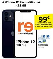 Promotions Apple iphone 12 reconditionné 128 gb - Apple - Valide de 15/05/2024 à 27/05/2024 chez Carrefour
