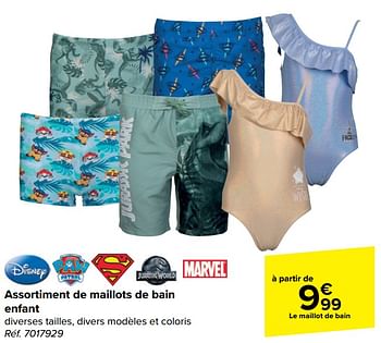 Promotions Assortiment de maillots de bain enfant - Produit maison - Carrefour  - Valide de 15/05/2024 à 27/05/2024 chez Carrefour