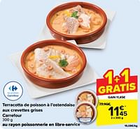 Promotions Terracotta de poisson à l’ostendaise aux crevettes grises carrefour - Produit maison - Carrefour  - Valide de 15/05/2024 à 27/05/2024 chez Carrefour