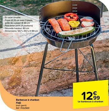 Promotions Barbecue à charbon fidji - Produit maison - Carrefour  - Valide de 15/05/2024 à 27/05/2024 chez Carrefour