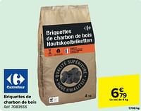 Promotions Briquettes de charbon de bois - Produit maison - Carrefour  - Valide de 15/05/2024 à 27/05/2024 chez Carrefour
