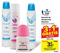 Promotions Déodorant roll-on antitranspirant invisible - Produit maison - Carrefour  - Valide de 15/05/2024 à 27/05/2024 chez Carrefour