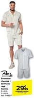 Promotions Ensemble chemise + bermuda rayé homme - RMS26 - Valide de 15/05/2024 à 27/05/2024 chez Carrefour