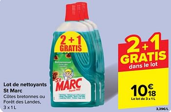 Promotions Lot de nettoyants st marc - St Marc - Valide de 15/05/2024 à 27/05/2024 chez Carrefour